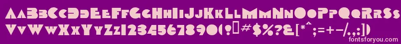 フォントTobagosskBold – 紫の背景にピンクのフォント