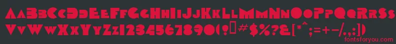 TobagosskBold Font – Red Fonts on Black Background