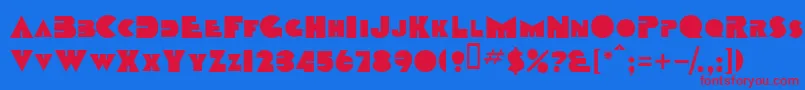 TobagosskBold-fontti – punaiset fontit sinisellä taustalla