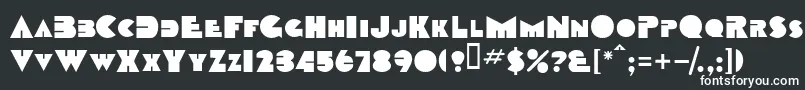 フォントTobagosskBold – 黒い背景に白い文字