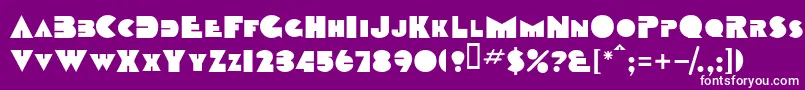 TobagosskBold-Schriftart – Weiße Schriften auf violettem Hintergrund
