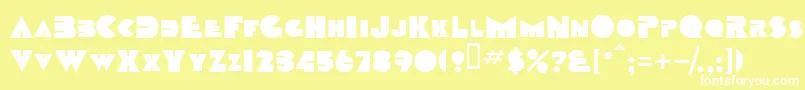 TobagosskBold Font – White Fonts on Yellow Background