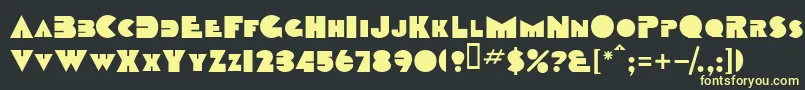 TobagosskBold Font – Yellow Fonts on Black Background