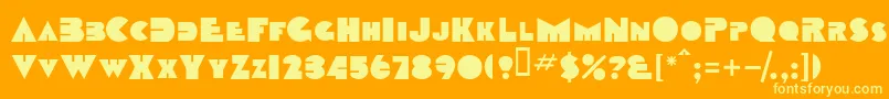 Шрифт TobagosskBold – жёлтые шрифты на оранжевом фоне