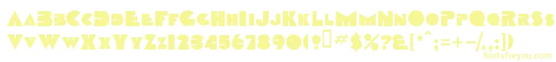Шрифт TobagosskBold – жёлтые шрифты на белом фоне