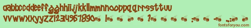 Poornut Font – Brown Fonts on Green Background