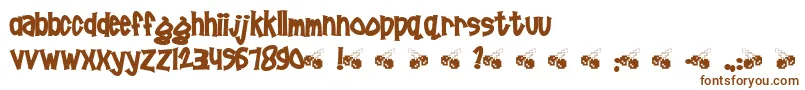 Шрифт Poornut – коричневые шрифты на белом фоне