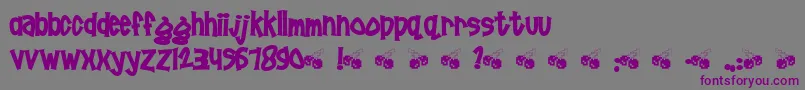 Poornut-Schriftart – Violette Schriften auf grauem Hintergrund