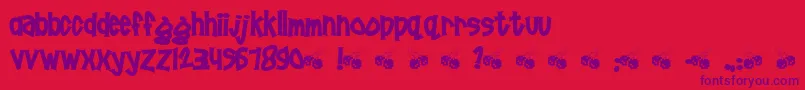 Poornut Font – Purple Fonts on Red Background