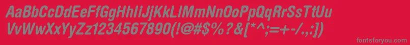 ContextRoundedCondensedSsiNormal Font – Gray Fonts on Red Background