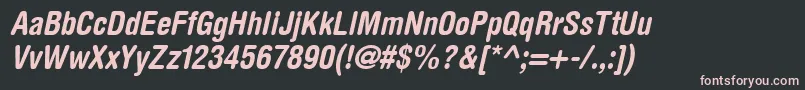 ContextRoundedCondensedSsiNormal Font – Pink Fonts on Black Background