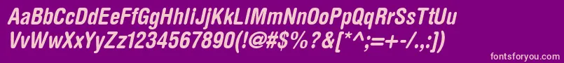 ContextRoundedCondensedSsiNormal Font – Pink Fonts on Purple Background