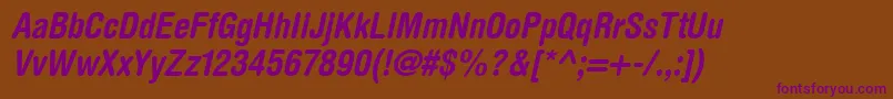 ContextRoundedCondensedSsiNormal Font – Purple Fonts on Brown Background