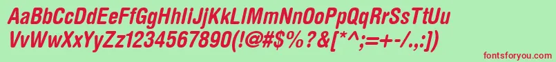 ContextRoundedCondensedSsiNormal Font – Red Fonts on Green Background