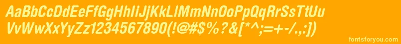 ContextRoundedCondensedSsiNormal Font – Yellow Fonts on Orange Background