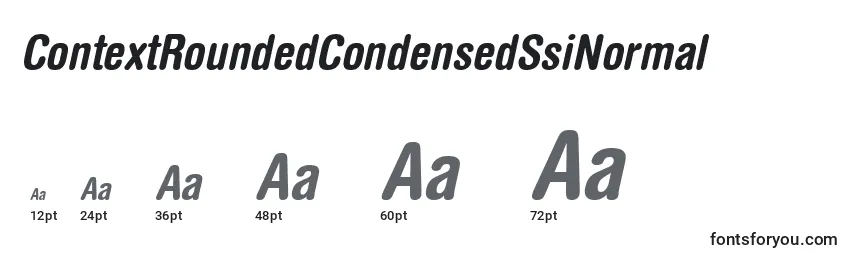 Размеры шрифта ContextRoundedCondensedSsiNormal