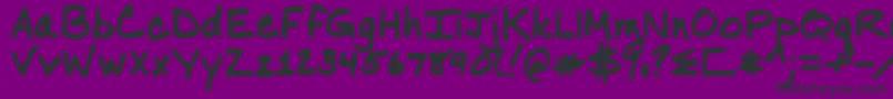 Nancyyoff Font – Black Fonts on Purple Background