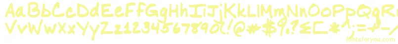 Nancyyoff Font – Yellow Fonts on White Background