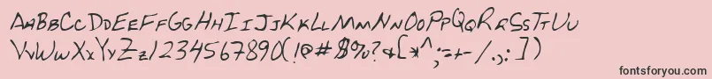 Lehn229 Font – Black Fonts on Pink Background