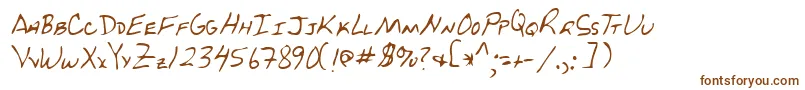 Lehn229-Schriftart – Braune Schriften auf weißem Hintergrund