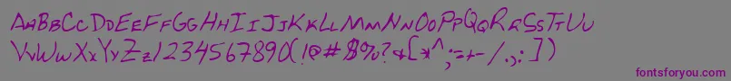 Шрифт Lehn229 – фиолетовые шрифты на сером фоне