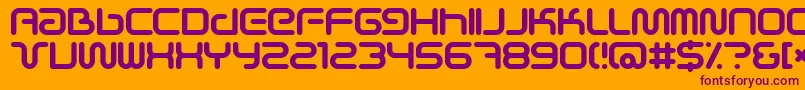 SciFied Font – Purple Fonts on Orange Background