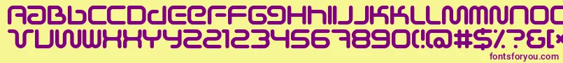 SciFied Font – Purple Fonts on Yellow Background