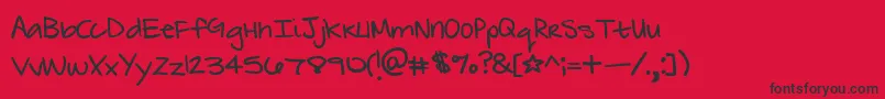 Police ZebraflamesNormal – polices noires sur fond rouge