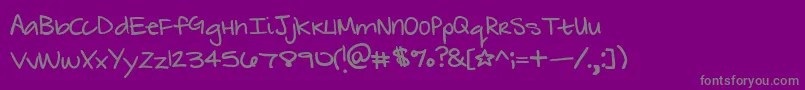 ZebraflamesNormal Font – Gray Fonts on Purple Background