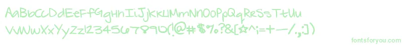 ZebraflamesNormal-fontti – vihreät fontit