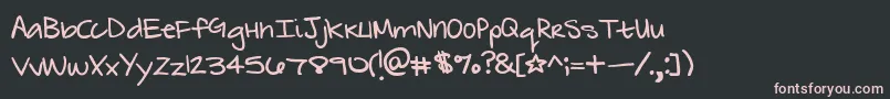 ZebraflamesNormal Font – Pink Fonts on Black Background