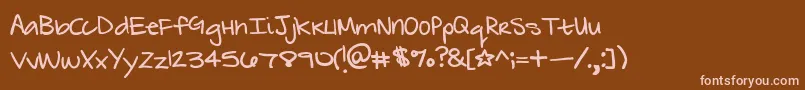 ZebraflamesNormal Font – Pink Fonts on Brown Background