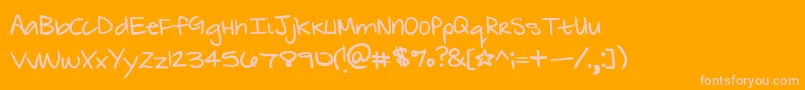 ZebraflamesNormal Font – Pink Fonts on Orange Background