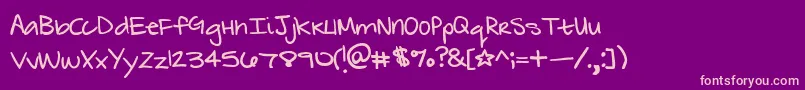 ZebraflamesNormal Font – Pink Fonts on Purple Background