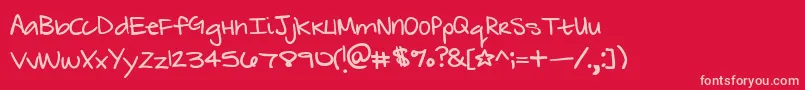 ZebraflamesNormal Font – Pink Fonts on Red Background