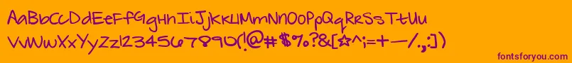 ZebraflamesNormal Font – Purple Fonts on Orange Background
