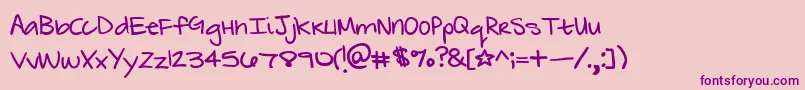 ZebraflamesNormal Font – Purple Fonts on Pink Background