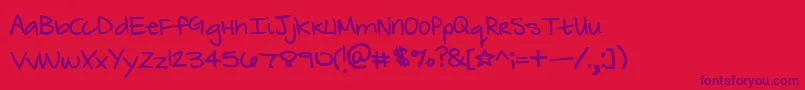 ZebraflamesNormal Font – Purple Fonts on Red Background