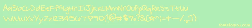 ZebraflamesNormal Font – Yellow Fonts on Green Background