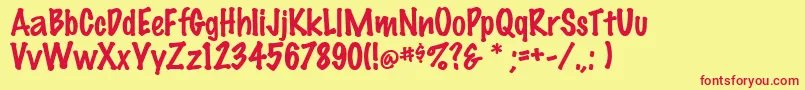 ElMarko Font – Red Fonts on Yellow Background