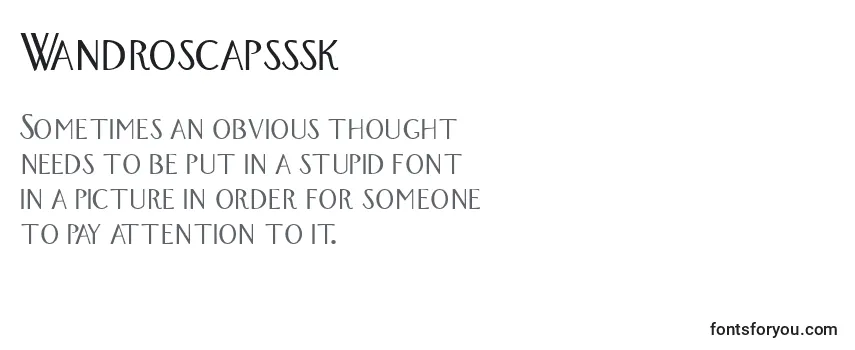 Review of the Wandroscapsssk Font
