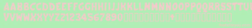 Cementeria Font – Pink Fonts on Green Background