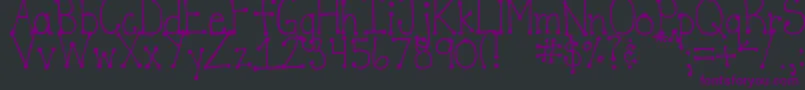 DjbItsFullOfDotsStraight Font – Purple Fonts on Black Background