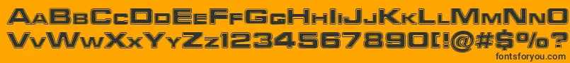 Federationstarfleet Font – Black Fonts on Orange Background