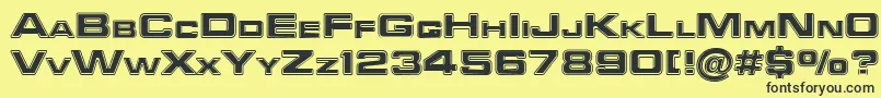 Federationstarfleet Font – Black Fonts on Yellow Background