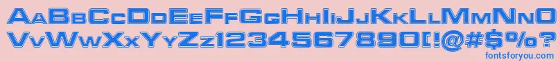 Federationstarfleet Font – Blue Fonts on Pink Background