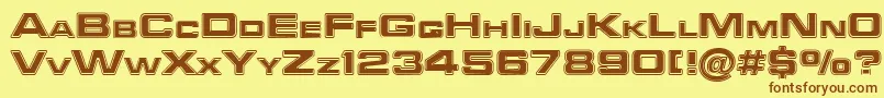 Federationstarfleet Font – Brown Fonts on Yellow Background