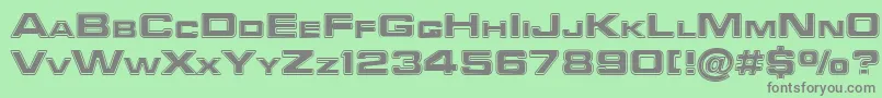 Federationstarfleet Font – Gray Fonts on Green Background