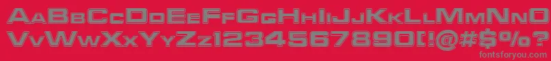 Federationstarfleet Font – Gray Fonts on Red Background