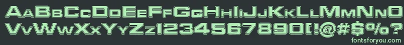 Federationstarfleet Font – Green Fonts on Black Background